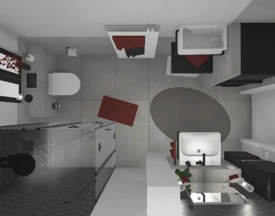 Platzwunder auf sieben Quadratmetern mit Waschmaschine und Trockner