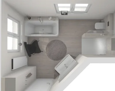 Das asymmetrische Bad – Eine Herausforderung mit Stil gemeistert