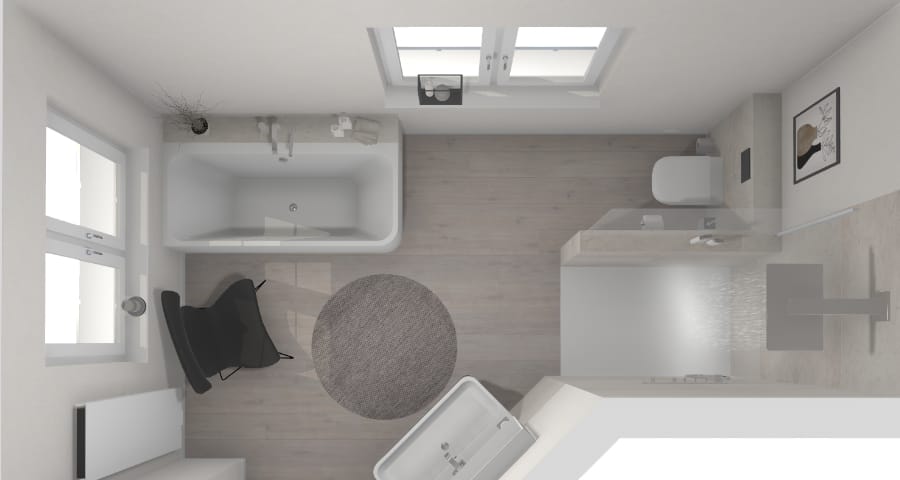 Das asymmetrische Bad – Eine Herausforderung mit Stil gemeistert