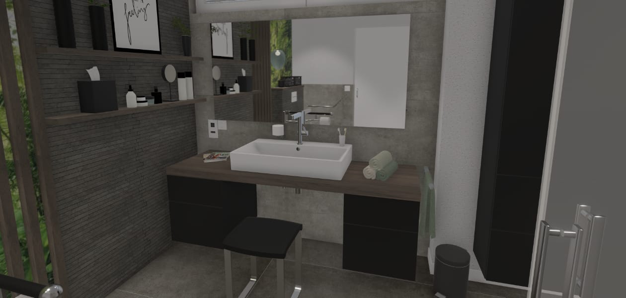 Unterfahrbarer Waschtisch