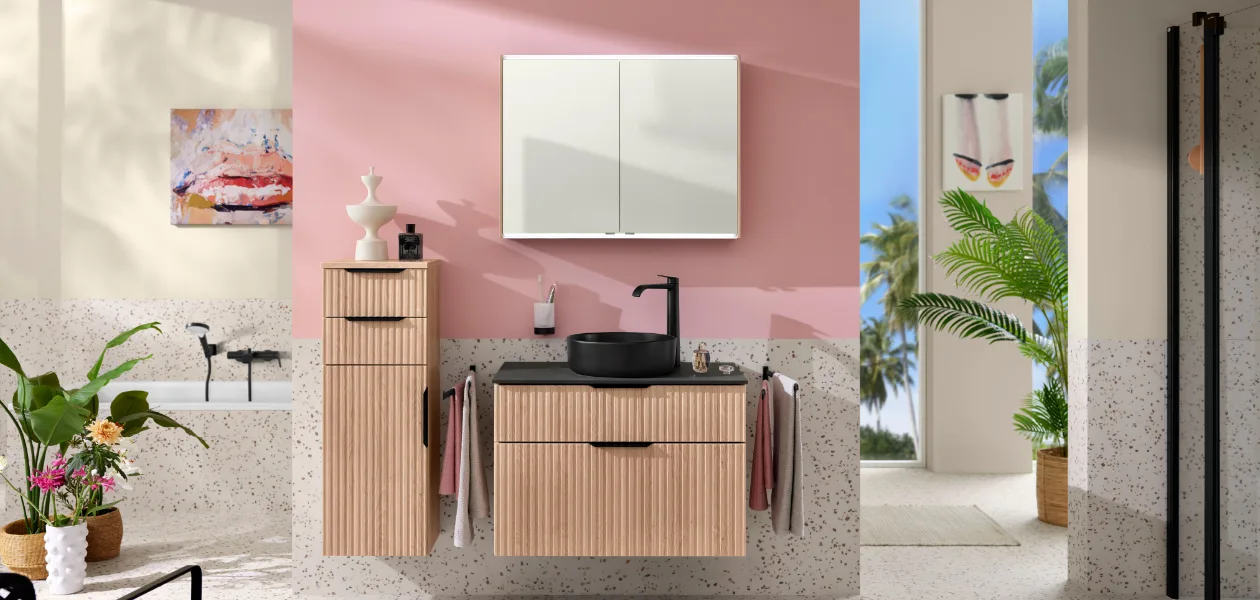 Pinke Wand für den richtigen Hingucker.