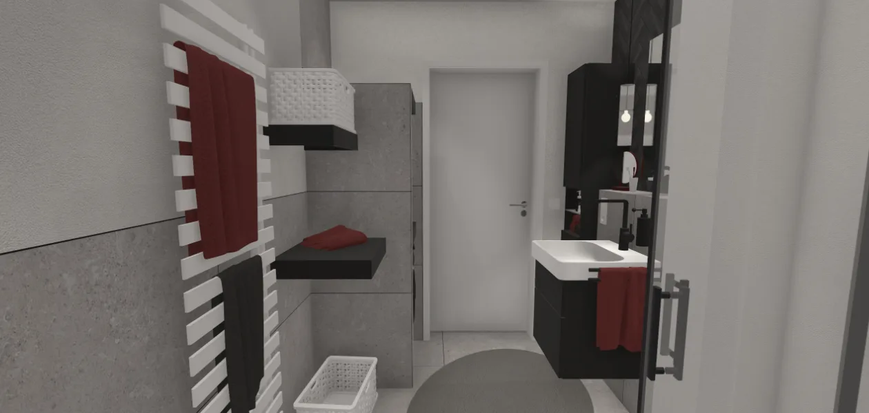 Wandgebundene Badewanne