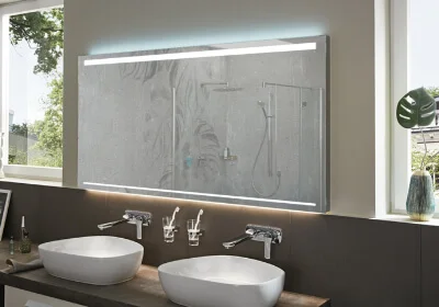 DIANA M200 LED-Spiegel mit Edelstahlrahmen