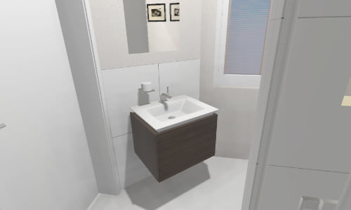 Kleiner Waschtisch mit Schublade