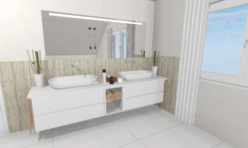 Großer Doppel-Waschtisch