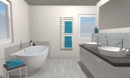 Badewanne, Badheizkörper & Badmöbel