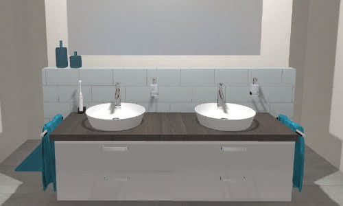 Doppelwaschtischanlage