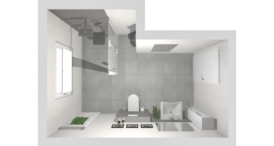 Das Bad mit ebenerdiger Walk-In Dusche | 10 qm