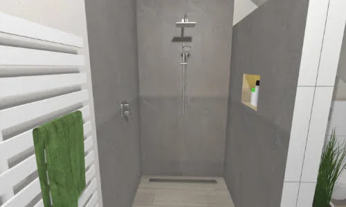 Große Walk-In Dusche 