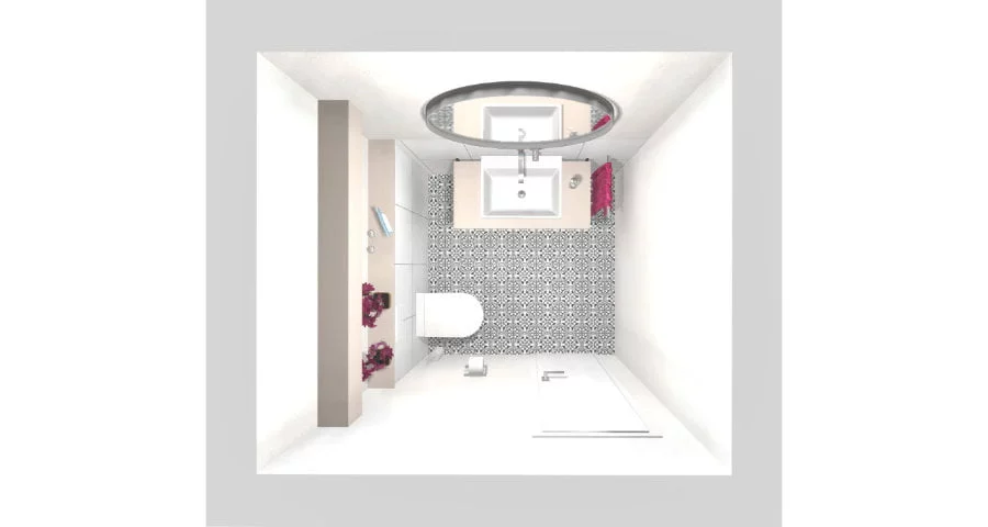 Elegantes Gäste-WC – 3 qm