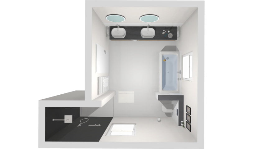 Das elegante Bad – 14 qm