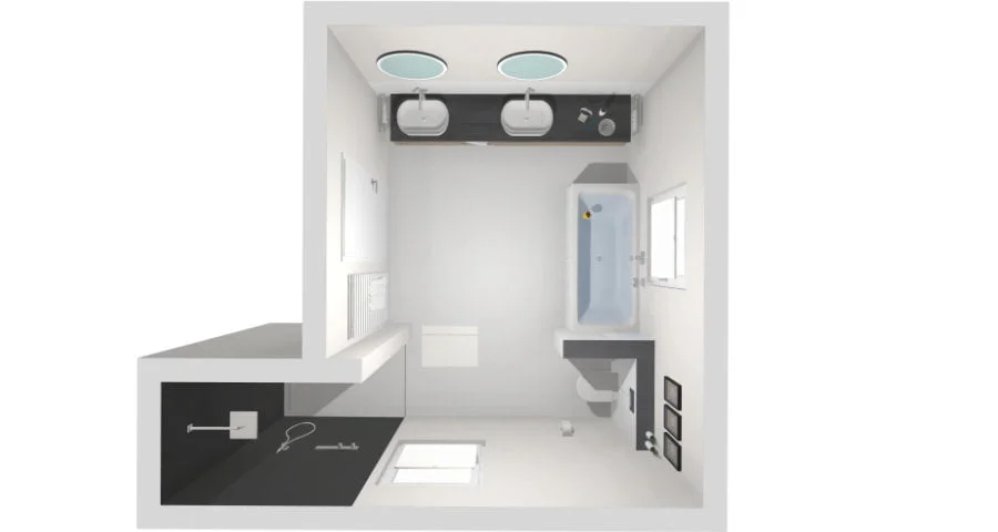 Das elegante Bad – 14 qm