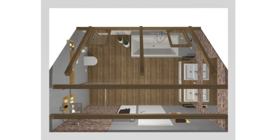Das Fachwerk-Badezimmer – 13qm 