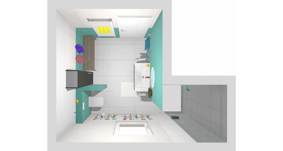 Das bunte Kinderbad – 8 qm