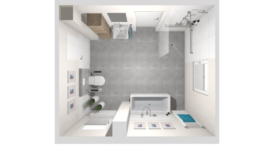 Das große barrierefreie Bad mit Wanne – 15 qm