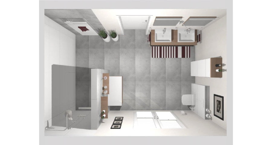 Das große Duschbad – 13 qm