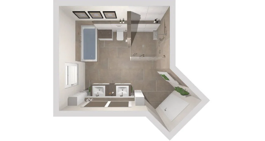 Das große Familienbadezimmer – 15 qm