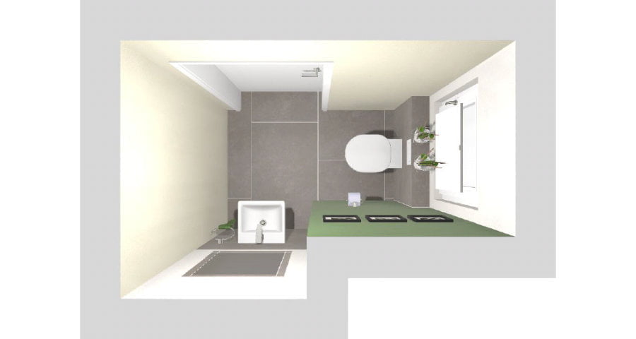 Das farbenfrohe Gäste-WC - 2 qm