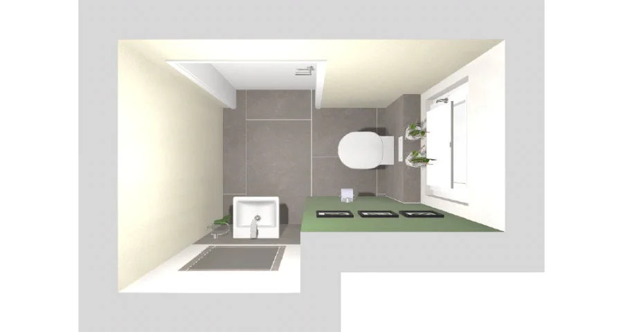 Das farbenfrohe Gäste-WC - 2 qm