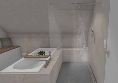 Wohlfühloase: Die Dusche in der Dachschräge