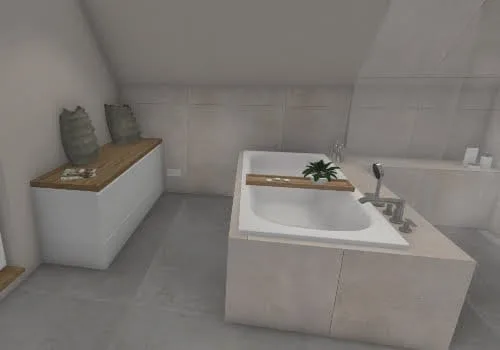 Mehr Privatsphäre: Die eingemauerte Badewanne