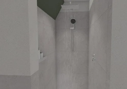 Ein Rückzugsort der Superlative: Die gemauerte Dusche mit Regendusche