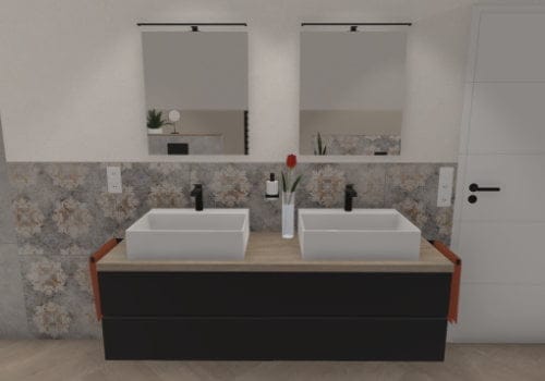 Waschtisch: Schwarze Armaturen für zeitlose Eleganz