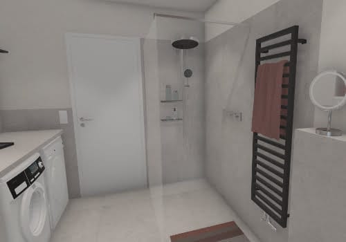 Luxus im Kleinen – die Dusche mit chromfarbenen Armaturen