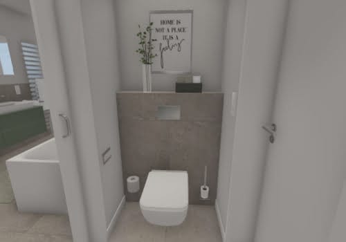 Wand-WC in der T-Nische