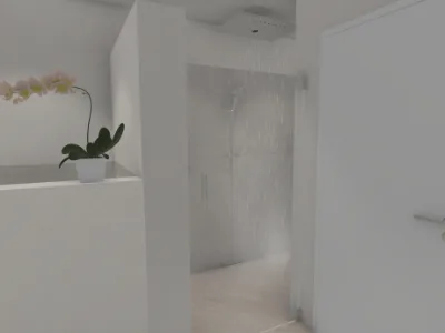 Dusche in der Nische