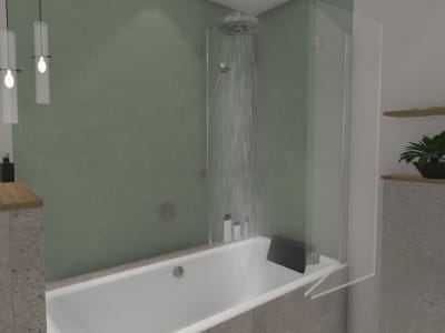Moderne Dusch-Badewanne
