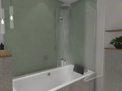 Moderne Dusch-Badewanne