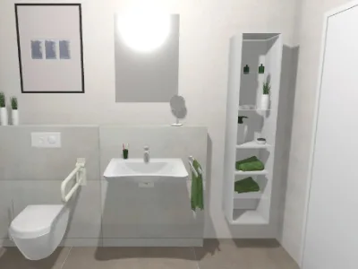 Unterfahrbarer Waschtisch