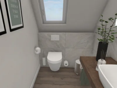 WC in der Dachschräge