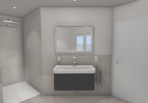 Design-Waschtisch mit viel Stauraum