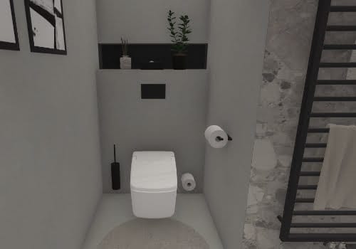Mehr Privatsphäre durch die eingemauerte Toilette