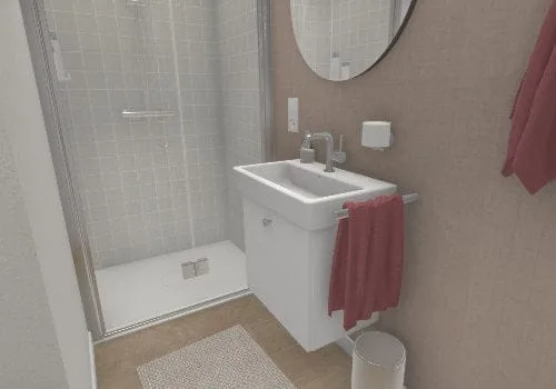 Eleganz im Mini-Format: Kleines Bad mit Dusche Idee