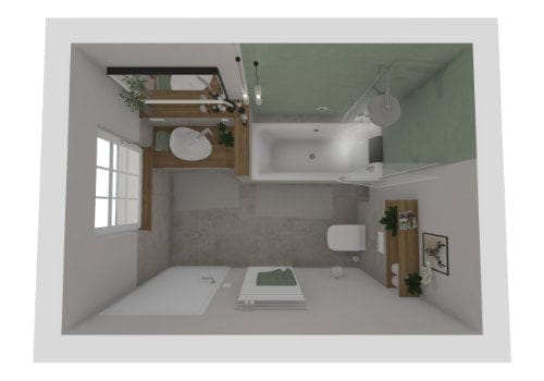 Kleines Duschbad mit Dusch Badewanne | 7 qm