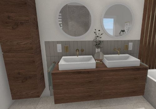 Eleganz und Funktionalität: Doppelwaschtisch im Badezimmer