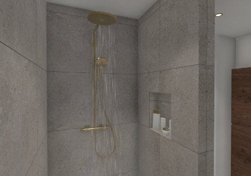 Ein Meisterwerk der Lichtführung: Die gemauerte Dusche