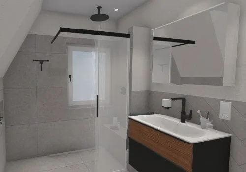 Die Duschoase unter der Schräge