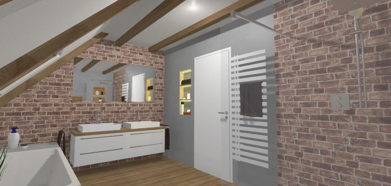 Das Fachwerk-Badezimmer – 13qm
