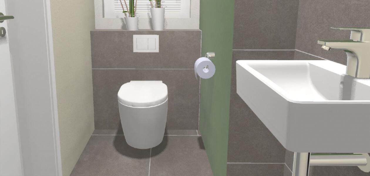Das farbenfrohe Gäste-WC - 2 qm
