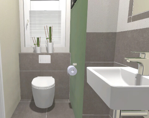 Das farbenfrohe Gäste-WC - 2 qm