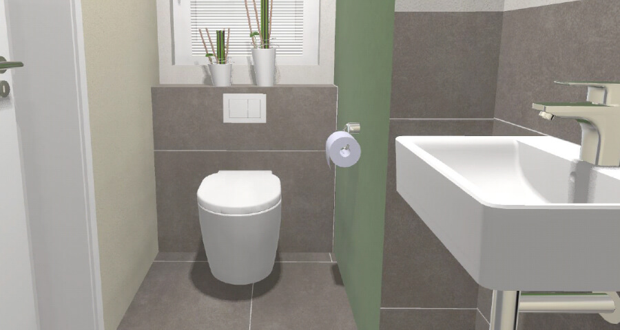Das farbenfrohe Gäste-WC - 2 qm