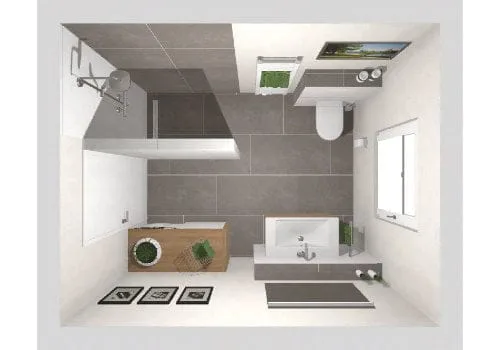 Bad mit Waschmaschine und Trockner | 8 m²