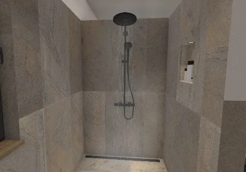 Die Dusche: Wellness pur mit Regendusche und T-Wand