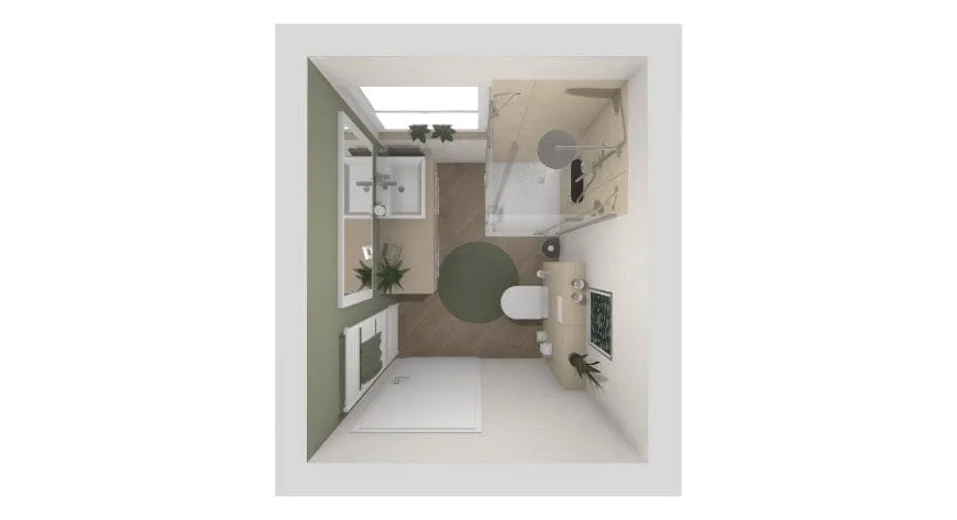 Kleines Bad, große Inspiration Modern und gemütlich - 5 qm