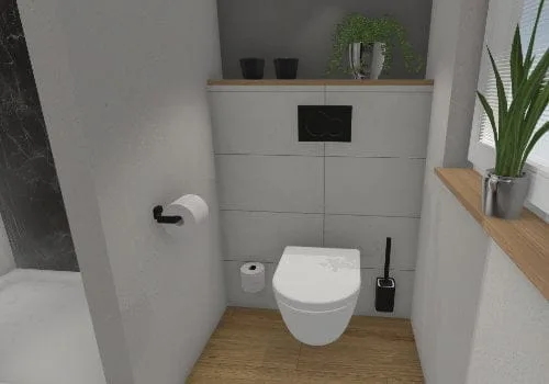 Badezimmer mit abgetrennten WC für mehr Ästhetik und Privatsphäre