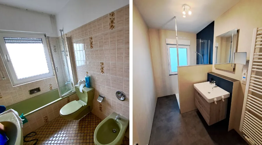 Altes Wannenbad wird zum Familienbad mit Dusche